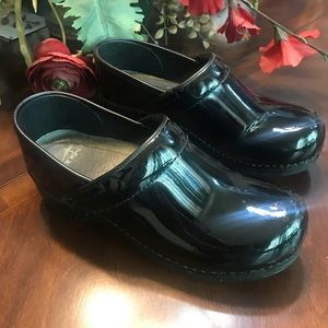 SOLD Dansko Black Patent Clogs